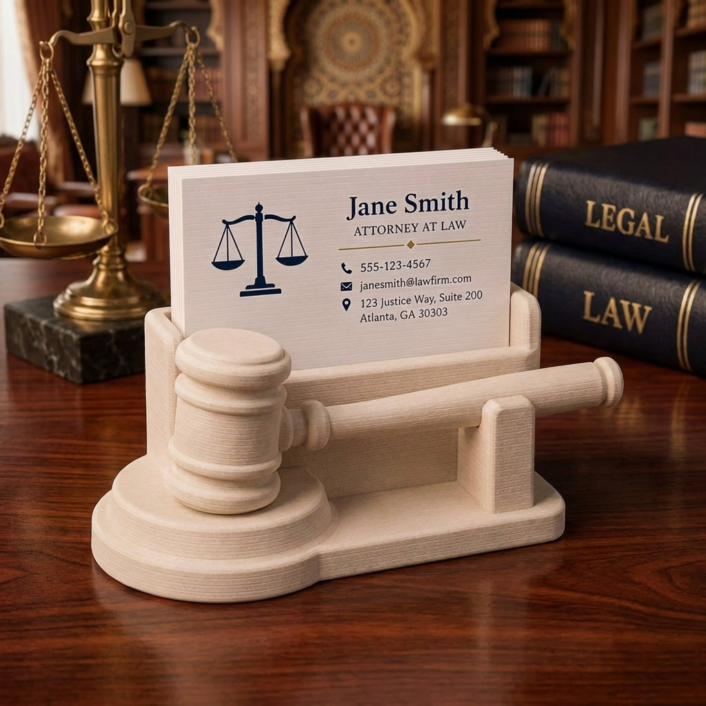 Porte-cartes de visite Balance de la Justice | Présentoir Avocat